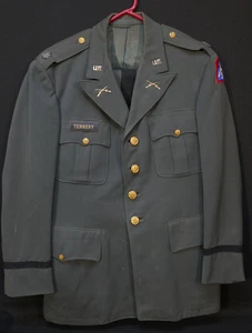 Guerra Fría EE. UU. 5º Ejército LTC TENNERY Infantería Teniente Coronel Uniforme Tropical Gr & Pantalones - Imagen 1 de 13