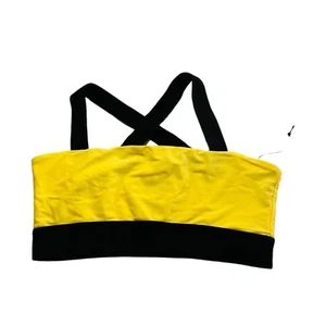 Full Court Cross Back Work Out Bra Size S Small NWT Yellow NWT - Picture 1 of 6