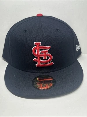 St. Louis Cardinals Blue MLB New Era 59Fifty Fitted Hat Size 7 5/8 NWT - Image 1 of 4