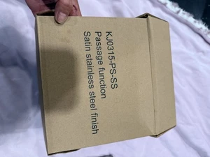 KJ0315-PS-SS Passage Door Lever Set Satin Stainless Steel Finish Open Box - Picture 1 of 3