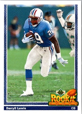 1991 Upper Deck Darryll Lewis #617 Houston Oilers Football Card - Image 1 of 2