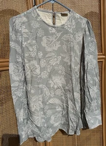 Spartina Raynee Blouse Small Maritime Forest Field Blooms Soft Mist NWT Lace Tri - Picture 1 of 7