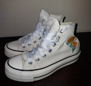 CONVERSE Sneakers donna 6,5M plateau alte stringate Chuck Taylor bianche - Foto 1 di 18
