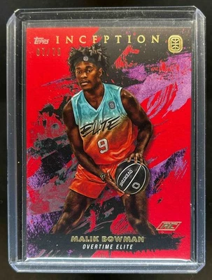 2021-22 Topps Inception OTE Malik Bowman RC Red Rookie #/75 - Image 1 of 2