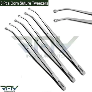 Dental Microsurgical Corn Suture Pliers Suturing Forceps Tissue Holding Tweezers - Picture 1 of 6