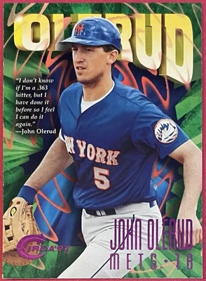 John Olerud 1997 Circa Rave #9 /150 #D 125/150 Mets - Image 1 of 2