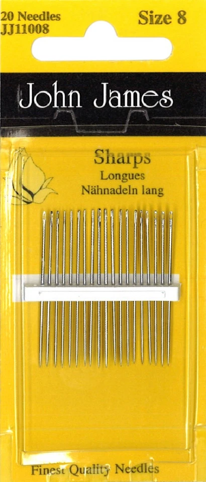 Sharps Hand Needles-size 8 20/pkg PK 12 John James