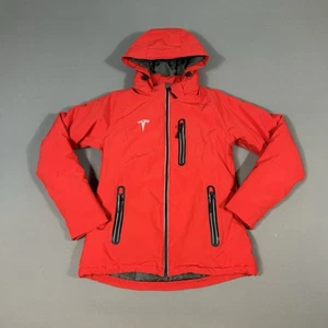 Limited Edition Tesla Corporate Jacket Size Medium Red Full Zip Soft Shell - Picture 1 of 10