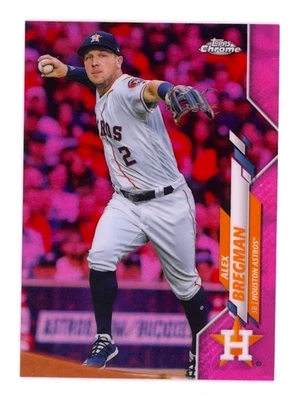 2020 Topps Chrome Alex Bregman Pink Refractor #102 SP Parallel Houston Astros - Image 1 of 3