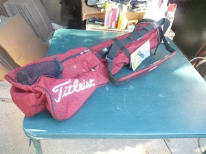 Titlesi B70-4 Lightweight Foldable Red Carry Golf Bag w Tags - Picture 1 of 7