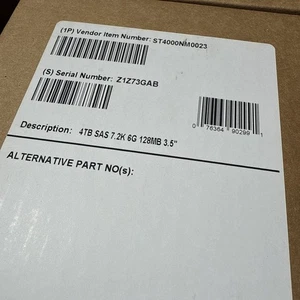 529FG ST4000NM0023 Dell 4TB 7.2K RPM 6Gb/s 3.5" SAS SERVER HDD Hard Drive - Picture 1 of 2