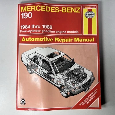 Manual de reparación Haynes Mercedes-Benz 190 1984-1988 63015 1643 Foto 1 de 4