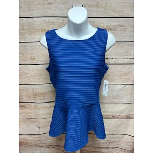 Bisou Bisou Bluse mit Schößchen - Damen Größe S - blau - Bild 1 von 12