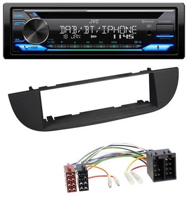 JVC Bluetooth MP3 USB DAB CD Autoradio für Fiat 500 (ab 2007) - schwarz - Bild 1 von 4