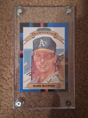 Tarjeta de béisbol 1987 Donruss Diamond Kings Mark McGwire #1 Oakland Athletics RC Foto 1 de 2