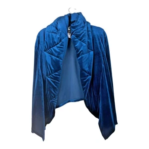 Young Fabulous & Broke Cardigan Women Size large Velvet Quilted Waterfall - Picture 1 of 9