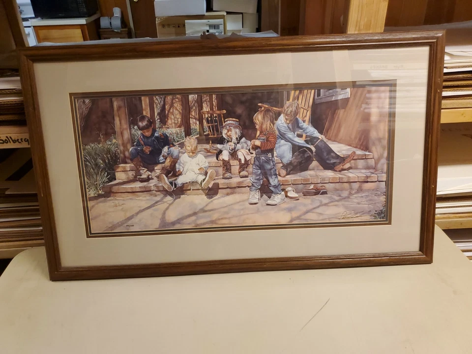 Steve Hanks "Zapatos grandes para llenar" Conservación enmarcado #404/1500 con certificado de autenticidad Foto 1 de 4