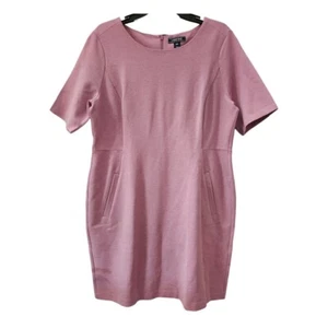 Lands End Womens Petites Scuba Knit Mauve Sheath Dress Size Size 16P NEW - Picture 1 of 4