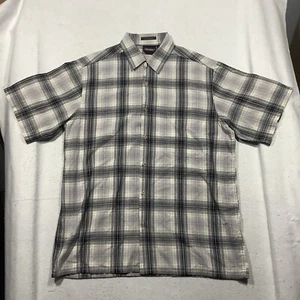 Camisa Dickies manga corta abotonada para hombre grande 42-44 gris a cuadros mezcla de algodón - Imagen 1 de 9