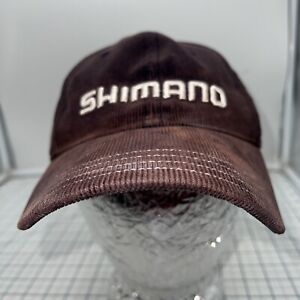 Shimano Distressed Corduroy Black Fishing Hat Cap Vintage Adjustable