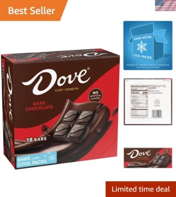 Candy Dark Chocolate Bars, Full Size, 1.44 oz Pack of 18 Box - Image 1 of 4