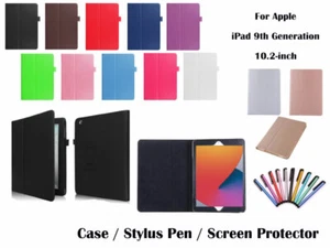Flip PU Leather Case Cover for Apple iPad 9th Generation 10.2-inch A2602,A604 - Picture 1 of 16