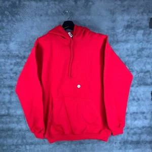 Gildan Heavy Weight Ultra Cotton Blank Hoodie Men's Size Medium Red - Picture 1 of 7