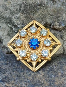 Vintage Soviet gilding Brooch USSR Czechoslovakia - Picture 1 of 9