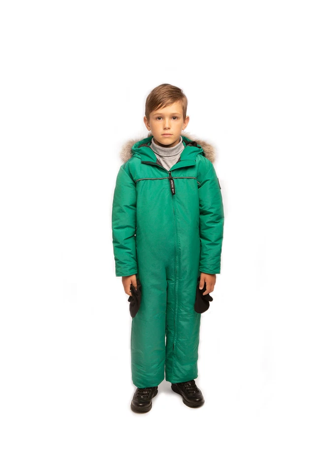 Macacão de neve Goose Arctic Bay DOWN KIDS Canadá luxo feito no Canadá verde $745 - Imagem 1 de 4
