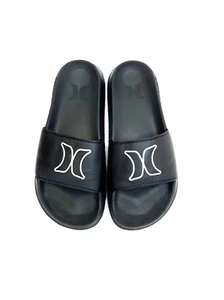 Hurley Black Pool Slides Sandals Men Size 7 - Picture 1 of 11