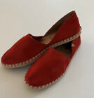 Verbenas | Carmen Red Leather Suede Espadrilles Flats Shoes Women’s 39 Us 9.5