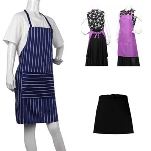 Apron Catering Butcher Kitchen Cooking BBQ Chefs Pure Cotton Craft Baking Bar - Picture 1 of 13