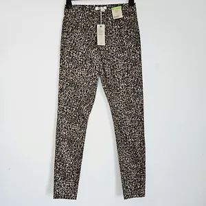 NEW EX M&S 12-16 Animal Print Super Stretchy High Waisted Cotton Denim Jeggings - Picture 1 of 6