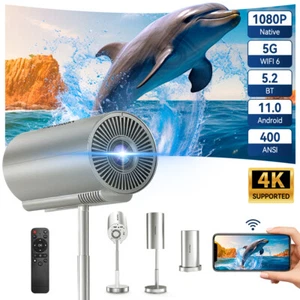 4K Projector 5G WiFi Bluetooth Smart HD LED Android Office Home Theater HDMI USB - Picture 1 of 24