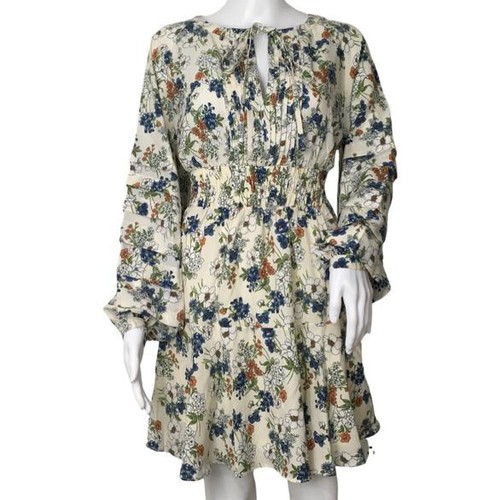 GUCCI BNCI Vestito donna Biba plissettato contadino floreale tropicale multicolore taglia S