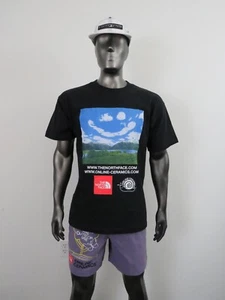 Mens The North Face x Online Ceramics Smile Sky Short Sleeve Tee T-Shirt Black - Picture 1 of 17