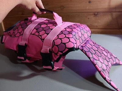 Спасательный жилет для собаки L.D.Dog Pink Mermaid рипстоп со спасательной ручкой для плавания - Изображение 1 из 4
