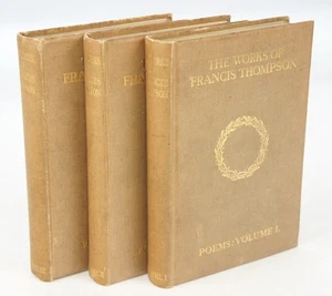 The Works of Francis Thompson Poems Complete Three Volume Set (First Edition) - Picture 1 of 4