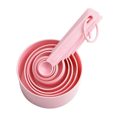 10pcs Plastic Measuring Cups and Spoons for Baking Tea Coffee Kitchen Tool UK - Image 1 of 4