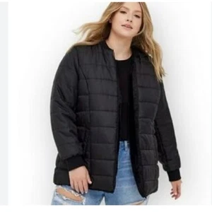 Neu ohne Etikett Torrid Feel The Fit wasserabweisende schwarze gefütterte Jacke Größe 1 US 14/16 - Bild 1 von 9