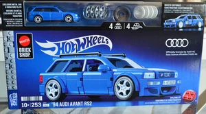 MATTEL HOT WHEELS ’94 AUDI AVANT RS2 BRICK SHOP SPEED SERIES BUILDING SET NEW - Picture 1 of 11
