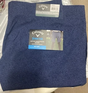 PANTALONES CORTOS DE GOLF CALLAWAY CINTURA ACTIVA ELÁSTICA 40W OPTI DRI AZUL NUEVOS CON ETIQUETAS - Imagen 1 de 12