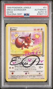 1999 Pokémon Jungle Eevee Erica Schroeder Auto PSA AUTH AUTO 10 - Picture 1 of 2