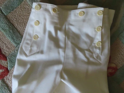 NWT CALVIN KLEIN SZ 10 IVORY SAILOR PANTS - Image 1 of 4
