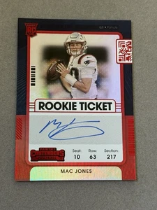Mac Jones 2021 Contenders Red Zone Variation Rookie Ticket Auto #109 49’ers - Picture 1 of 5