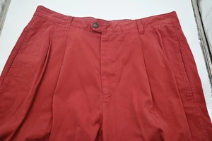 Vintage Ermenegildo Zegna Brick Red Cotton Chino Shorts Made in Italy 36 - Picture 1 of 7