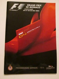 Program Formula One F1 Grand Prix Monaco 2004 Official FIA Programme - Picture 1 of 8