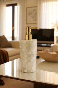 5" Perlmutt Moderner Seifenspender für Bad & Hotel Seifenspender DE - Bild 1 von 2