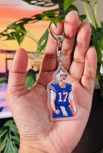 Josh Allen Bills Custom Acrylic Keychain - Picture 1 of 2