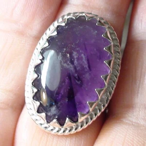 BIG! 25.0 ct NATURAL COLOR CHANGE  AMETHYSt  RING 925 STERLING SILVER. SIZE 10.0 - Picture 1 of 8